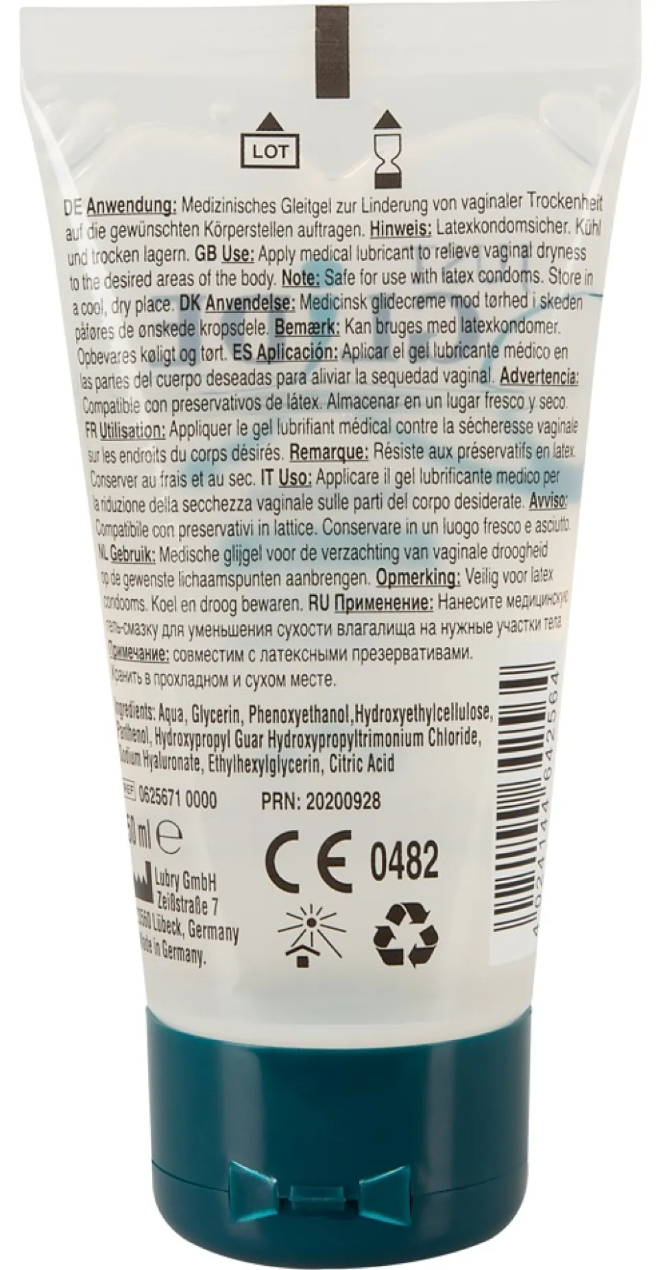 Premium Gleitgel mit Hyaluron und Panthenol 50ml