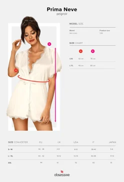 Prima Neve Peignoir weiß