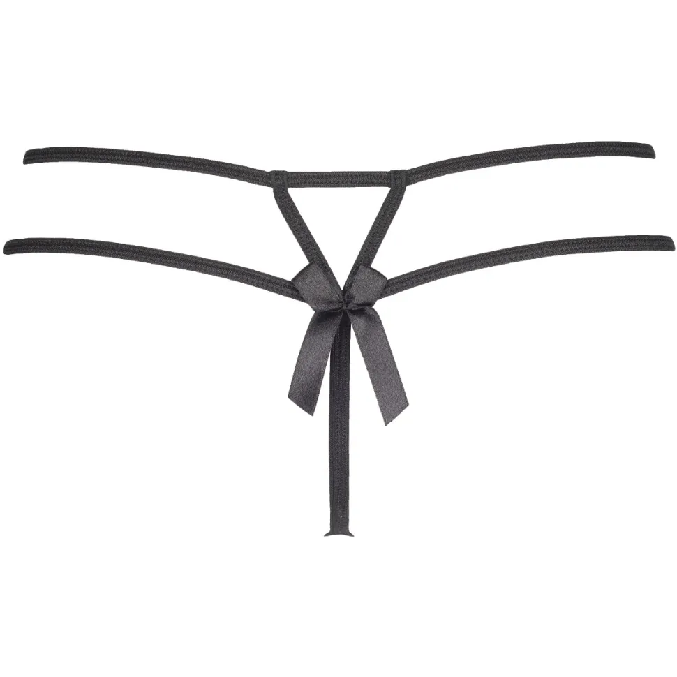 Riemchen-String im Wetlook Design