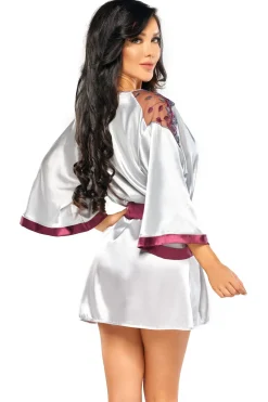 Satin Kimono mit String