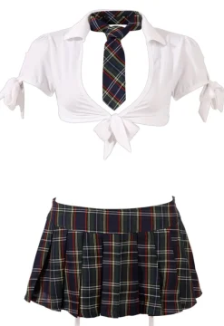 Schulmädchen Set weiß