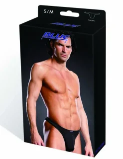 Schwarzer Rio String Tanga aus Microfaser