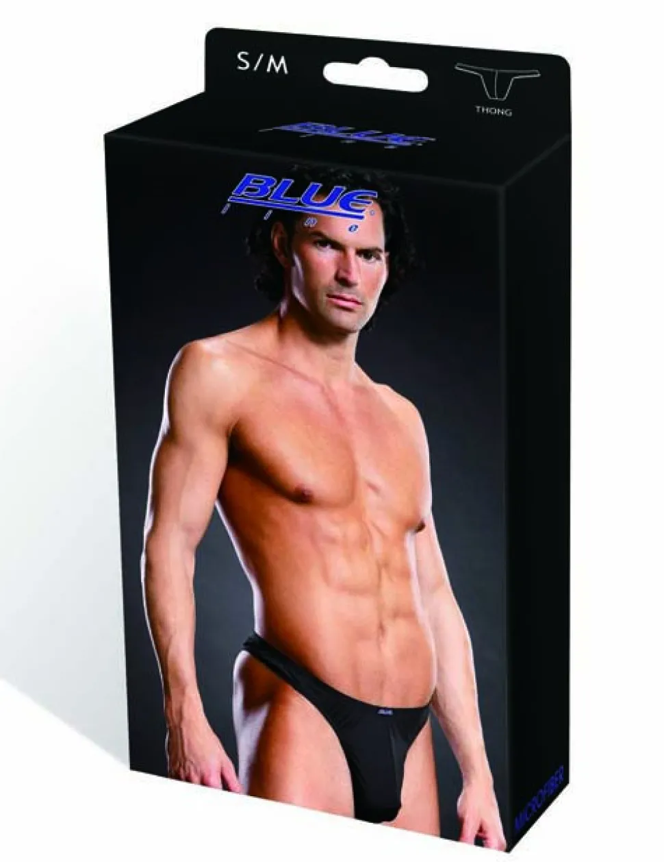 Schwarzer Rio String Tanga aus Microfaser