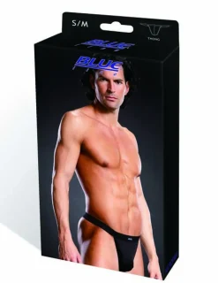 Schwarzer String mit elastischen Bändern