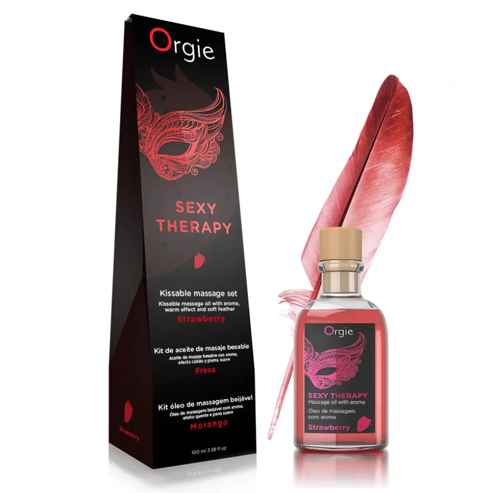 Sexy Therapy Lips Massage Set Strawberry 100ml