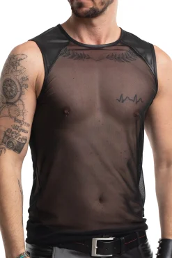 Shirt aus Netz und Wetlook