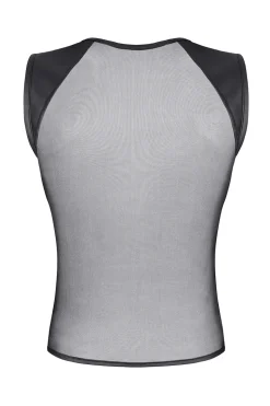 Shirt aus Netz und Wetlook