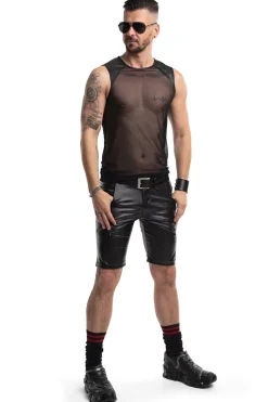 Short im Wetlook mit Taschen