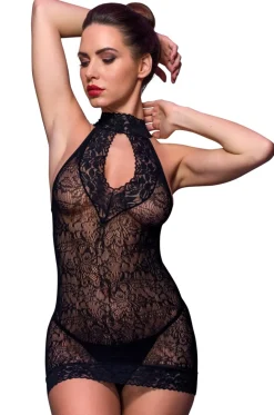 Spanking Netzkleid schwarz