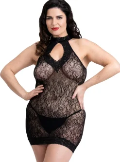 Spanking Netzkleid schwarz