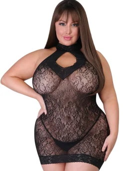 Spanking Netzkleid schwarz