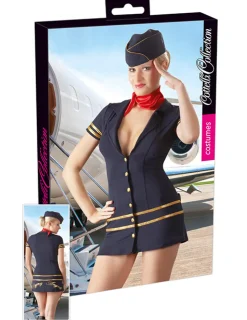 Stewardess blau