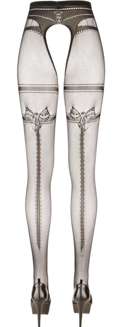 Straps Strumpfhose schwarz ouvert