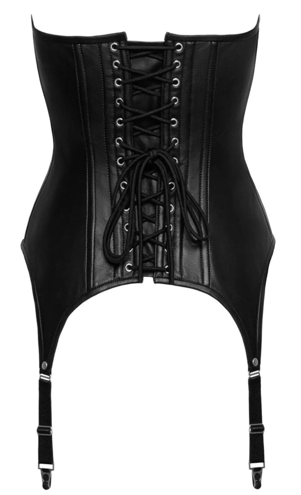 Straps-Corsage aus feinstem Leder mit Reißverschluss