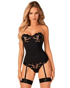 Straps-Corsage mit Muster