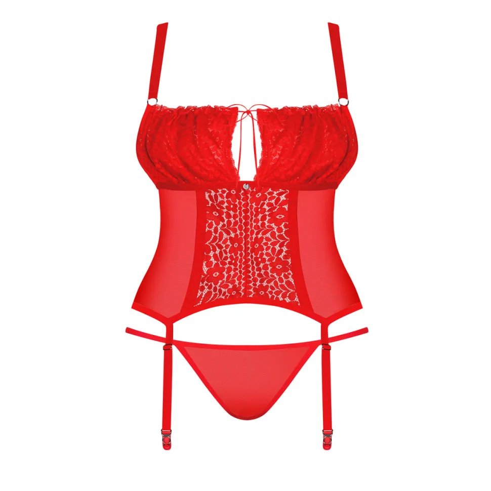 Strapscorsage mit String Plus Size Curvy Spitze