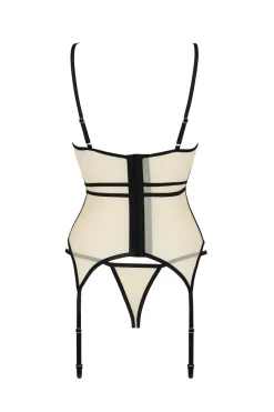 Straps-Dessous-Set aus Tüll mit String sexy Dessous Strapshalter