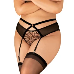 Strapsgürtel Leoparden Look Mash Curvy Ouvert