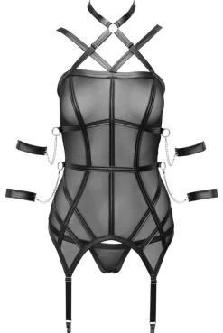 Strapshemd mit Klettfessel und Karabinerketten