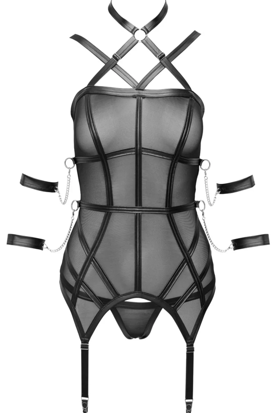 Strapshemd mit Klettfessel und Karabinerketten