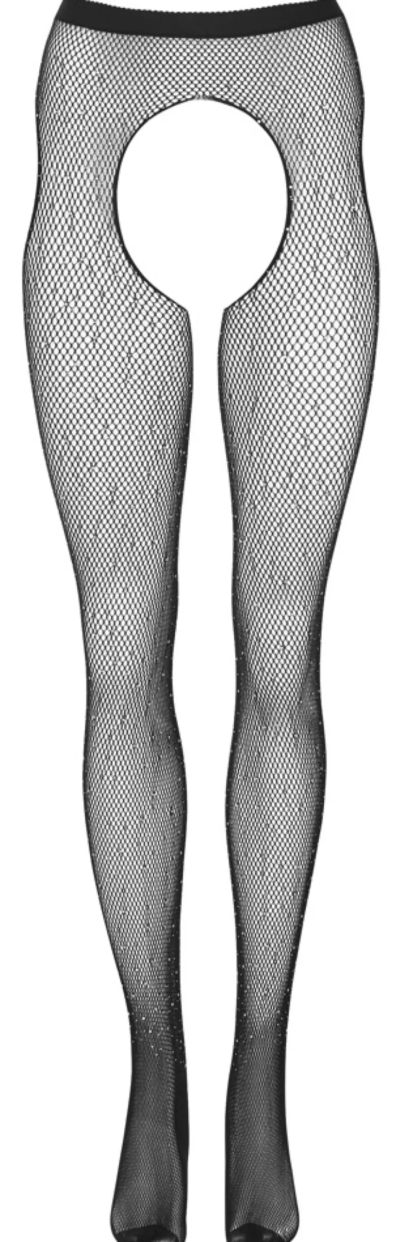 Straps-Strumpfhose mit Glitzersteine