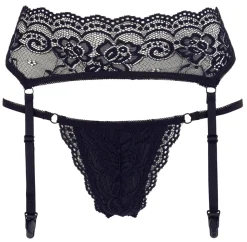 String und Straps schwarz