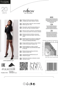 Strumpfhose mit Muster TI024 schwarz