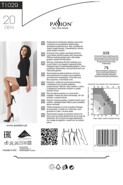 Strumpfhose mit Muster TI029 schwarz