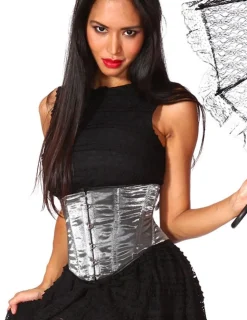 Taillen-Korsett Samt silber