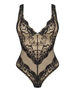 Teddy mit schöner Spitze in schwarz