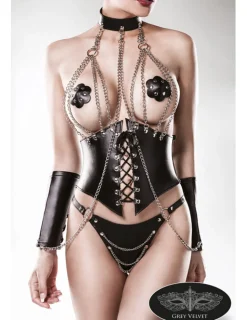 4-teiliges Corsagen-Set schwarz