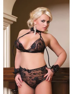 4-teiliges Set S/3043 Maura schwarz