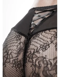 2-teiliges Spitzencami-Set schwarz