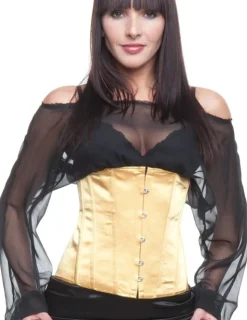Unterbrust-Korsett Satin gold