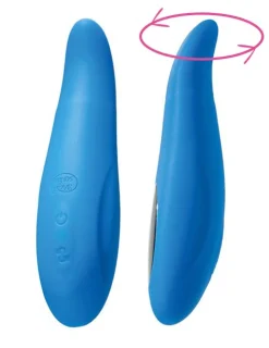 Vibrator Gusto mit rotierender Spitze, blau