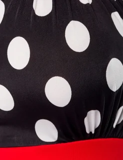 Vintage Kleid in rot mit Polka Dot Muster