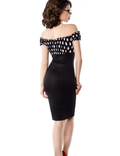 Vintage Kleid in schwarz mit Polka Dots