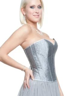 Vollbrust-Korsett Jacquard-Muster