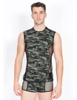 V-Shirt Military in camouflage