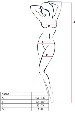 weißer Bodystocking BS065 von Passion