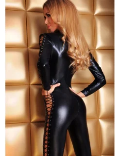 Wetlook Catsuit Sheila schwarz