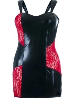 Wetlook Chemise SB/1006 schwarz/rot