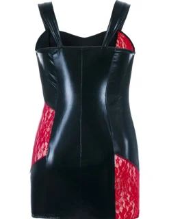 Wetlook Chemise SB/1006 schwarz/rot