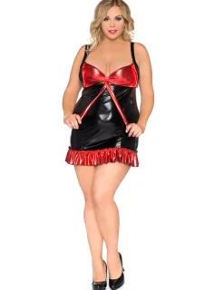 Wetlook Chemise Z/5015 schwarz/rot