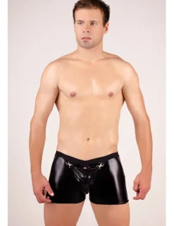 Wetlook Herren Boxershort ouvert schwarz