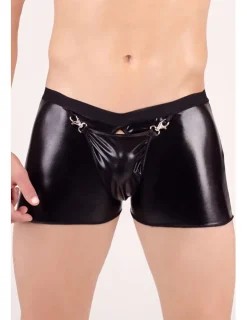 Wetlook Herren Boxershort ouvert schwarz