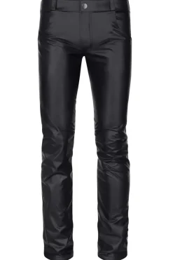 Wetlook Herren-Hose Slim-Fit Gürtelschnallen
