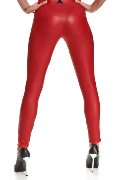 Wetlook Leggings mit Gesäßtaschen