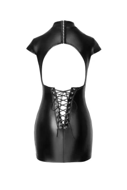 Wetlook Minikleid mit offenem Rücken
