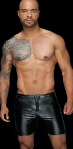 Wetlook Männershorts Clubwear Boxershorts glänzend